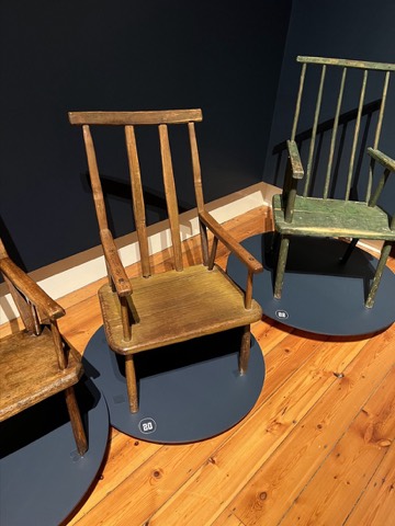 A green-painted chair.